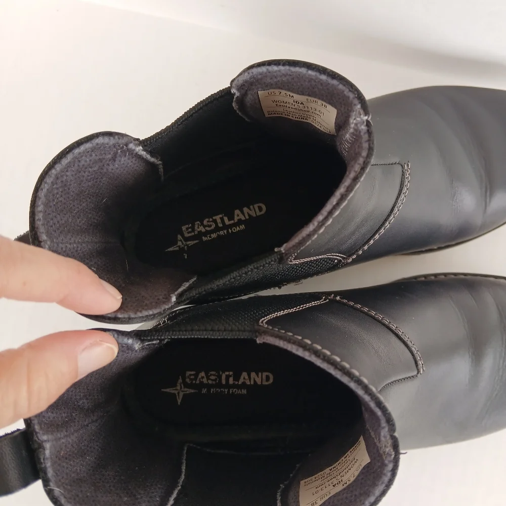 Eastland Ida Chelsea Boots Leather Black 7.5